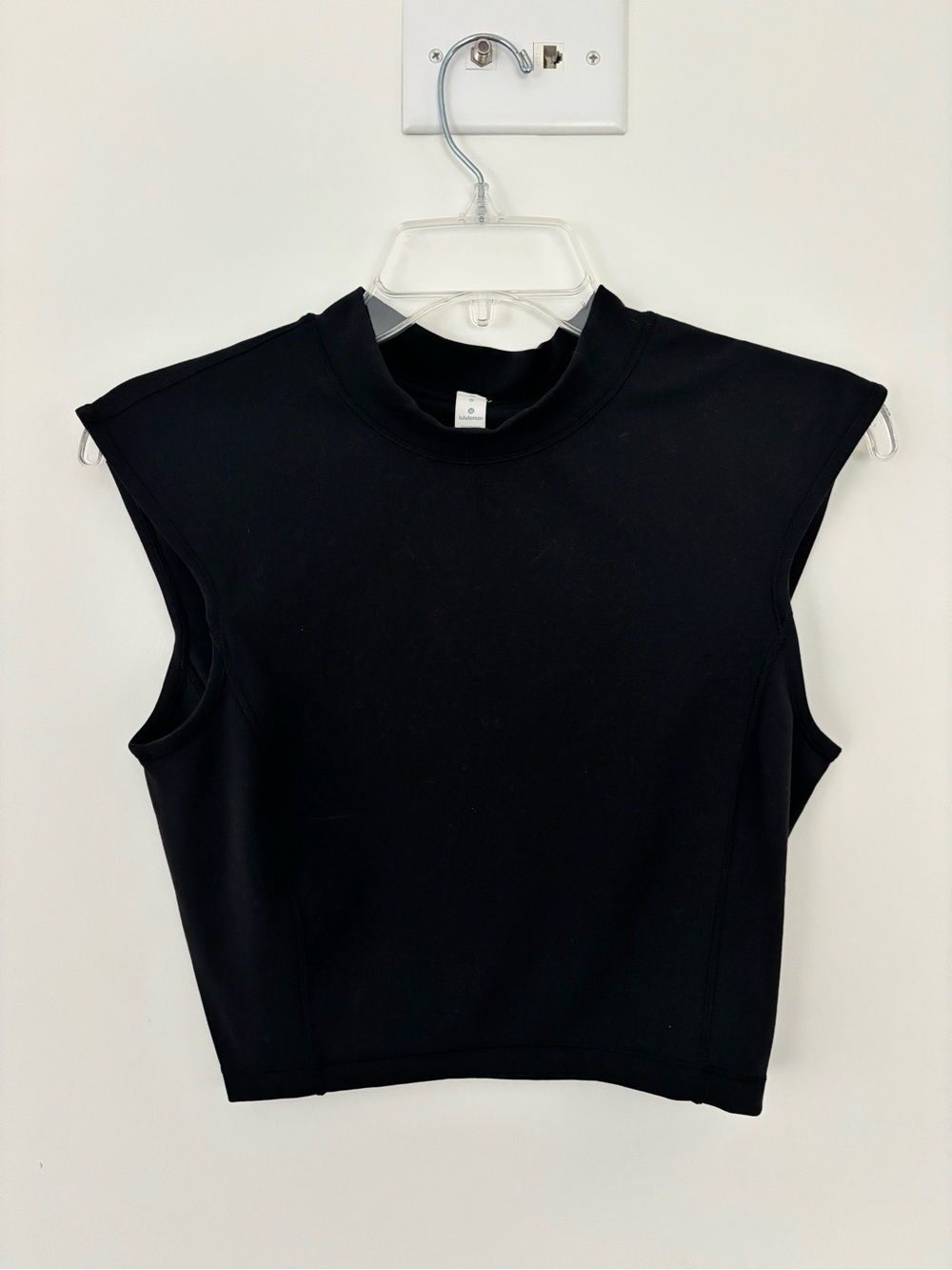 Lululemon black mock neck sleeveless crop top - Picture 2 of 4